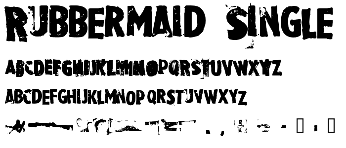 Rubbermaid Single font